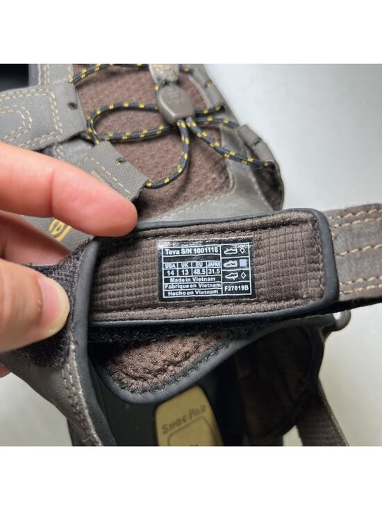 TEVA Forebay Fisherman Hiking Sandals Men 14 ShocPad Hook & Loop Adjustable Shoe